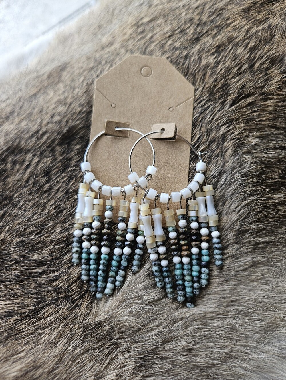 Howlite Hoop Dangles 💫 Handmade
